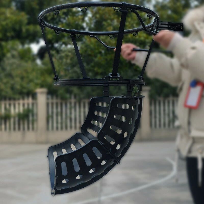 クリーニングエイトのバスケットゴール ボールリターン 練習補助 シュート フリースロー 練習 360度回転 バスケット バスケットボール ゴール 自宅用 リターン バスケ ト ゴールリターン シュート練習｜アングル3