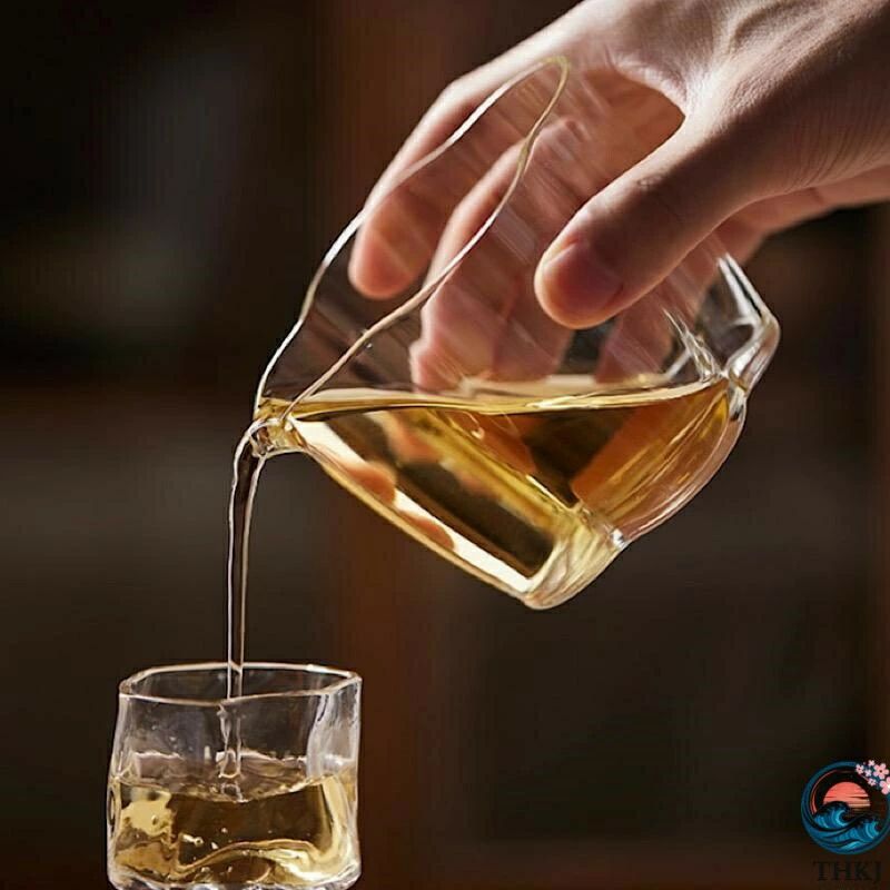 クリーニングエイトの伝統茶器 茶海 茶 烏龍茶 ウーロン茶 茶葉 ガラス製 公道杯 台湾茶｜アングル2