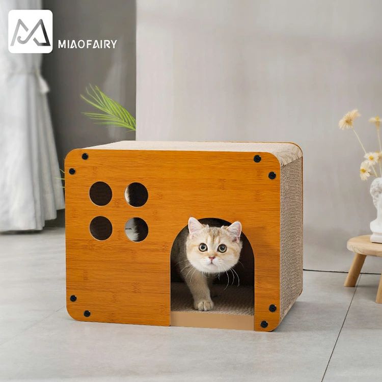 組み立て簡単 猫つめとぎ 猫お部屋 猫タワーインテリア 組み立て式 ダンボールハウス 猫用品 猫爪とぎポール 高密度 猫 爪とぎポール 高強度 キャットタワー 段ボール インテリア 木製 爪とぎハウス 紙箱 爪研ぎ 頑丈 【安心素材】猫タワー 爪研ぎ ブラウン 縦置き型 長持ち