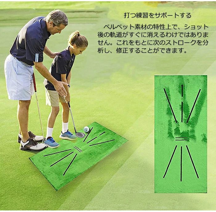 自宅庭 ゴルフショット用マット ショットマット 練習用 アウトドアスポーツ 練習場...
