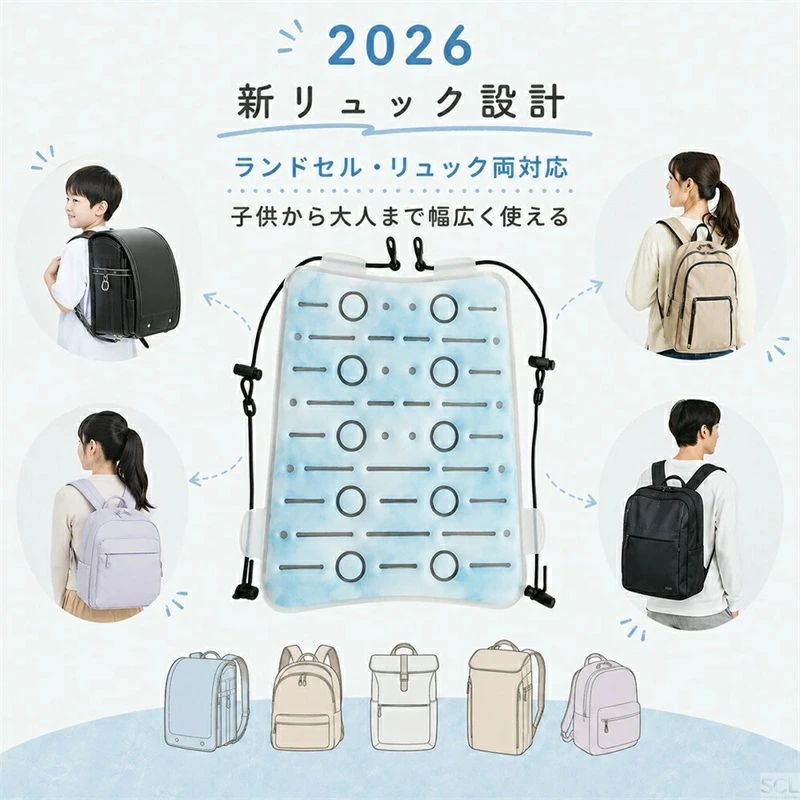リュック・ランドセル用 PCM28℃自然凍結 通勤 冷感マット 汗ムレ・熱中症・暑さ対策グッズ 小学生子供用クールマット 大人 ベビーカー対応 背中 ひんやり 軽量 クールパッド 通学 冷却パッド 冷感パッド 背中 2