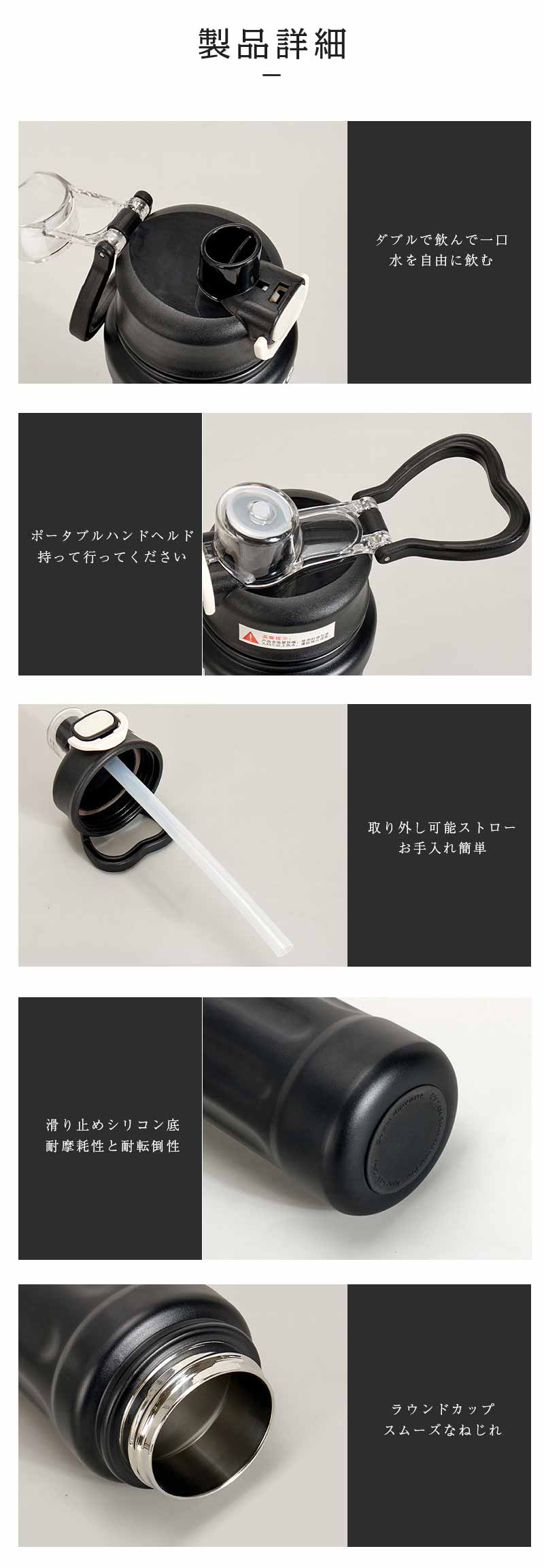 クリーニングエイトの飲みやすい 1000ml 600ml 大容量 おしゃれ 洗いやすい 洗いやすい 真空断熱 軽量 水筒 水筒 送料無料 大人 800ml ステンレス シンプル 直飲み 保温 おしゃれ 保冷｜アングル2