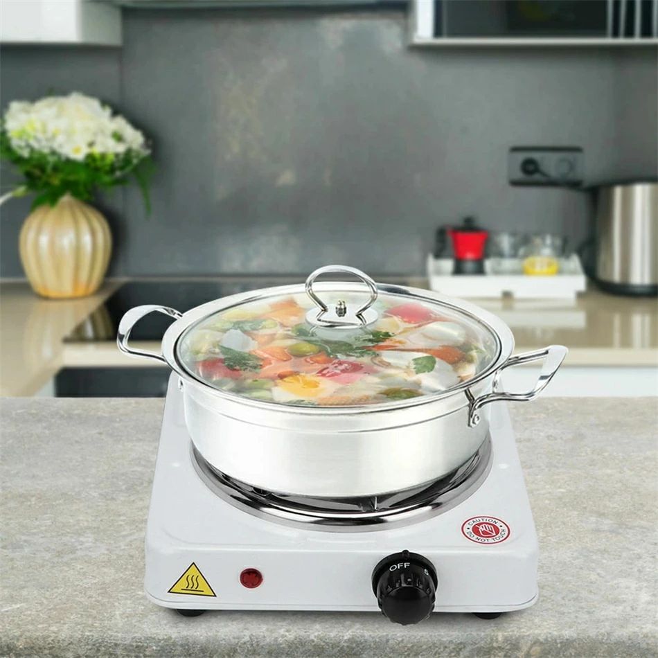 卓上 電気コンロ 電気コンロ 1000W家庭用ミニポータブル電気ストーブヒーターヒー...