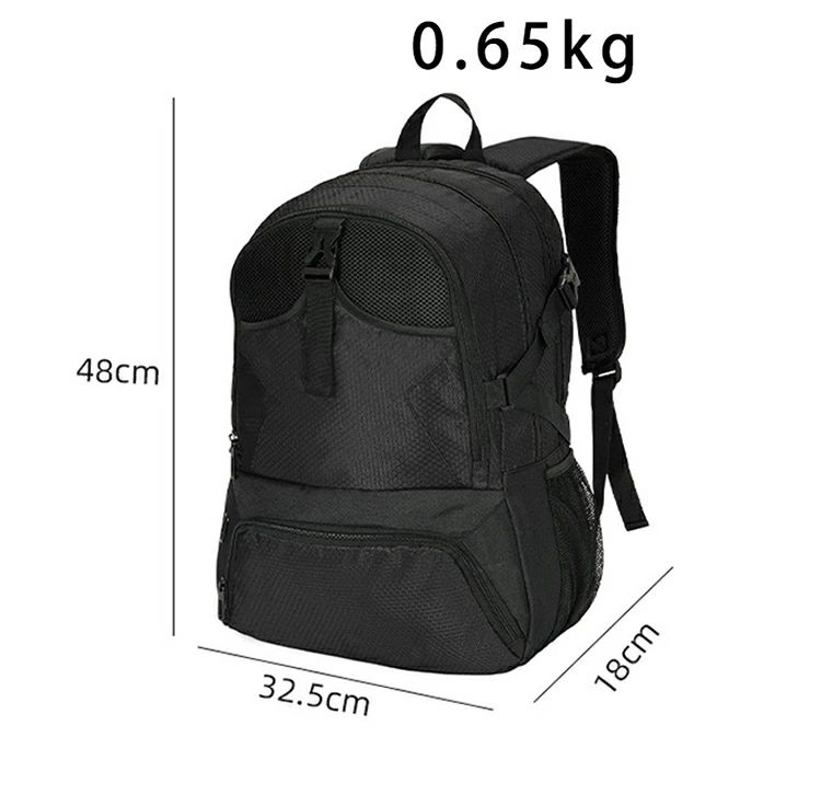 クリーニングエイトのバスケ 大容量 送料無料 30L バレーボール 通学 ジュニア キッズ リュック 小学生 バスケットボール スポーツバッグ スポーツリュック ボールネット 旅行 運動 ボール収納 中学生 サッカー ボールバッグ 靴が入る ブラック ブルー｜アングル2