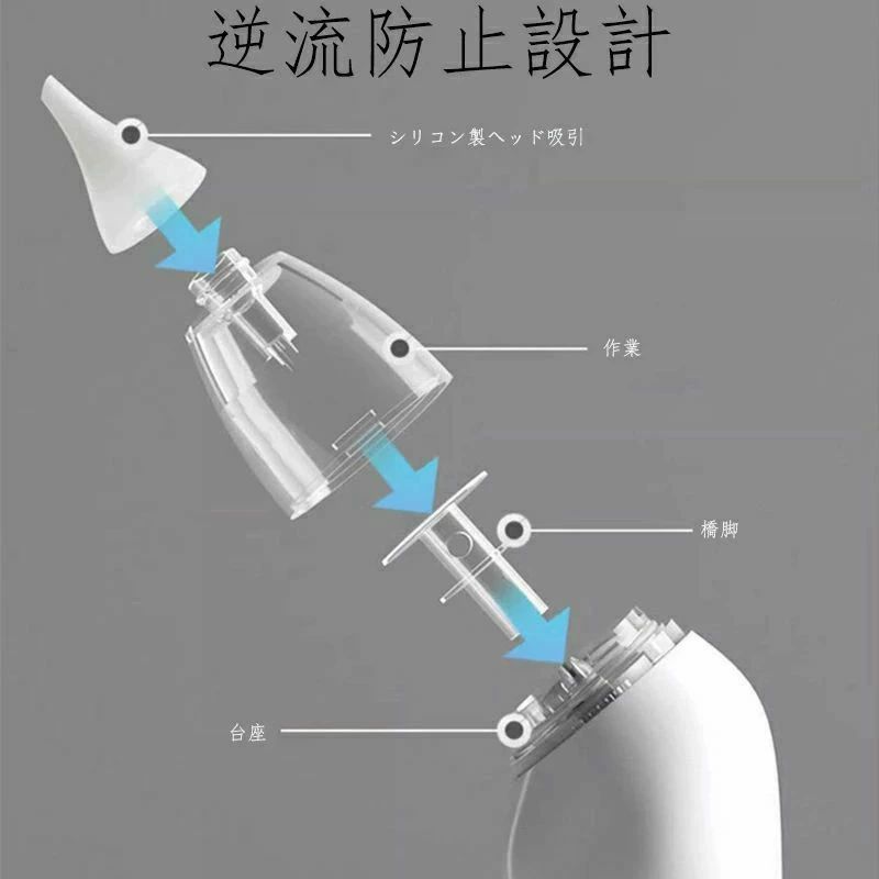 音楽の機能を搭載し 3モード調節可能 簡単よく取れる 便利な充電式 電動鼻吸い器 ...