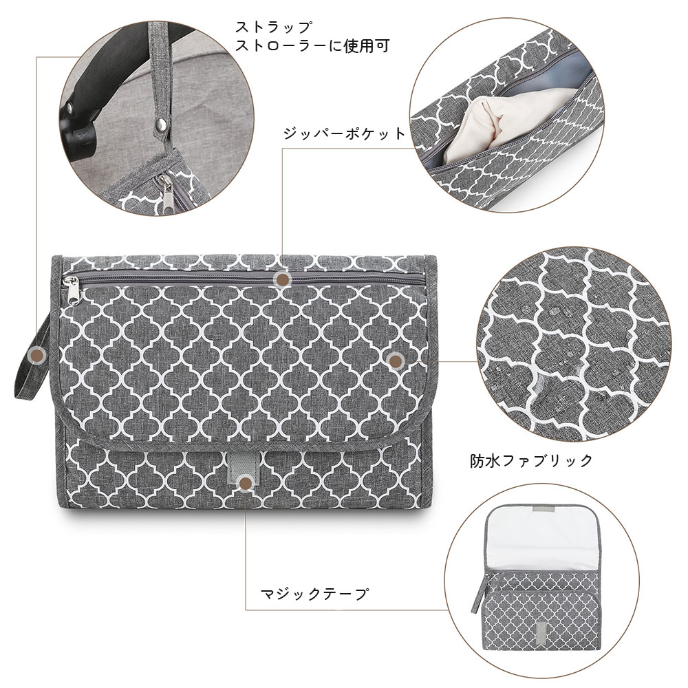おむつ替えシート おむつ収納 おむつポーチ 防水 おむつ替えマット ベビー 折りた...
