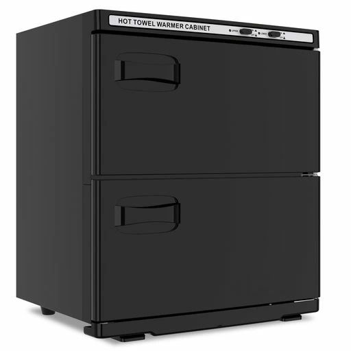 タオルウォーマータオルスチーマー32Lタオル蒸し器おしぼり蒸し器ホットボックス横開きタオルおしぼり蒸しタオル業務用大型(ブラック)