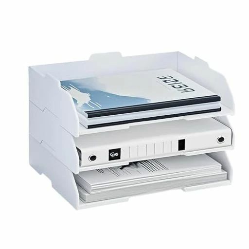 デスクトレーb4書類トレイb4レターケースファイルラック書類ラック卓上収納ラック卓上整理整頓3段/4段新聞/雑誌/ファイル/フォルダー/書類入れ文房具収納整理整頓積み重ね可能(B4&横型3段)