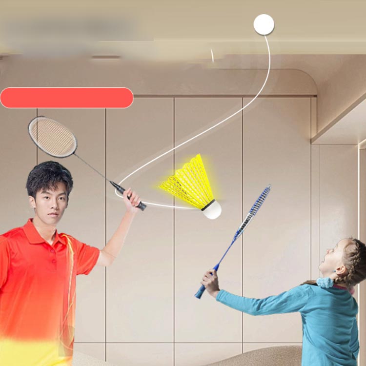 クリーニングエイトのバドミントン 室内バドミントントレーナー ボール 3個セット バドミントン用ボール 練習器具 セルフトレーニング バドミントン 自己粘着 自動リバウンド シングルプレーヤー 練習用 一人 室内 初心者向け スポーツ用品｜アングル2