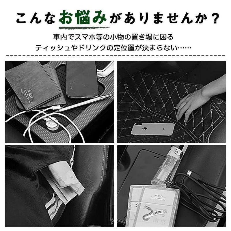 車内スッキリ収納 多機能 シートバックポケット テーブル 折りたたみ式 後部座席収納 大容量 防水 ティッシュケース付き キックガード 機能 車中泊 アウトドア リモートワーク にも便利 大容量 車用シート 後部座席 車内収納用品 ブラック cleaningeight-10025027 クリーニングエイト サンプル画像3