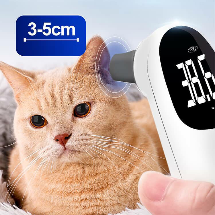 体温計 デジタル表示 ペット 赤外線 ペット用 検温 猫 USB充電式 耳式温度計 犬 非...
