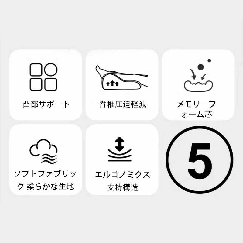 リンパ浮腫 むくみ解消グッズ 腰枕 背もたれ クッション むくみ 就寝用 むくみとり あしまくら 足枕 高齢者 エアークッション 脚枕 腰痛 [2]