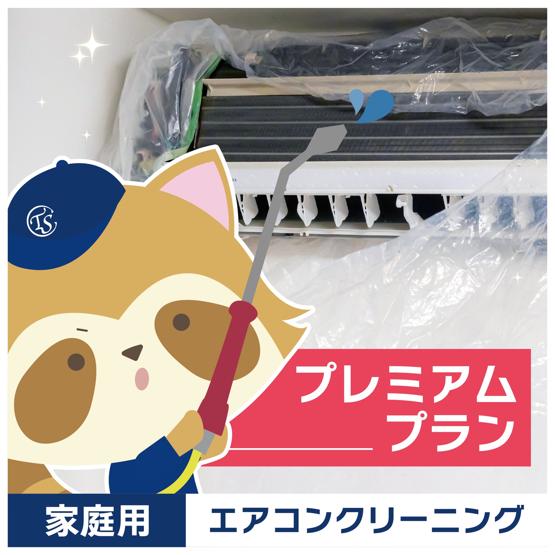 【エアコンクリーニング】プレミアムプラン1台(エアコン本体、外装パネル、アルミフィン、ファン、フィルター+室外機洗浄と抗菌コート+ドレンパン洗浄と送風ファン洗浄...