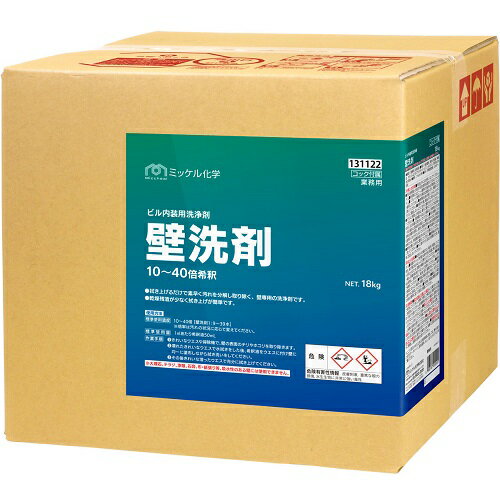 ビル内装用洗浄剤　ミッケル化学　壁洗剤18L
