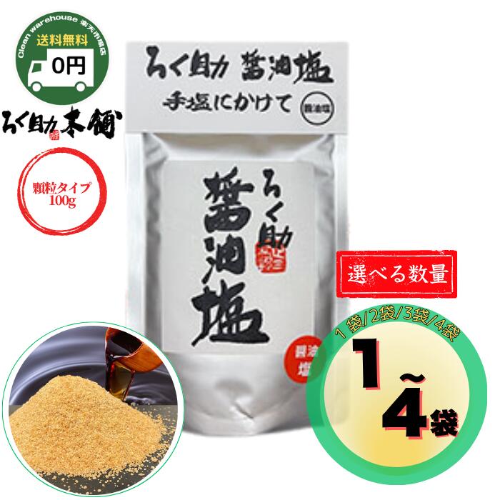 【 送料無料 】 ろく助 本舗 塩 < 醤油塩 > 100g 1袋 2袋 3袋 4袋 旨塩 セット うま塩 醤油塩 白塩 あら塩 中あら塩 中あら白塩 ろくすけ...