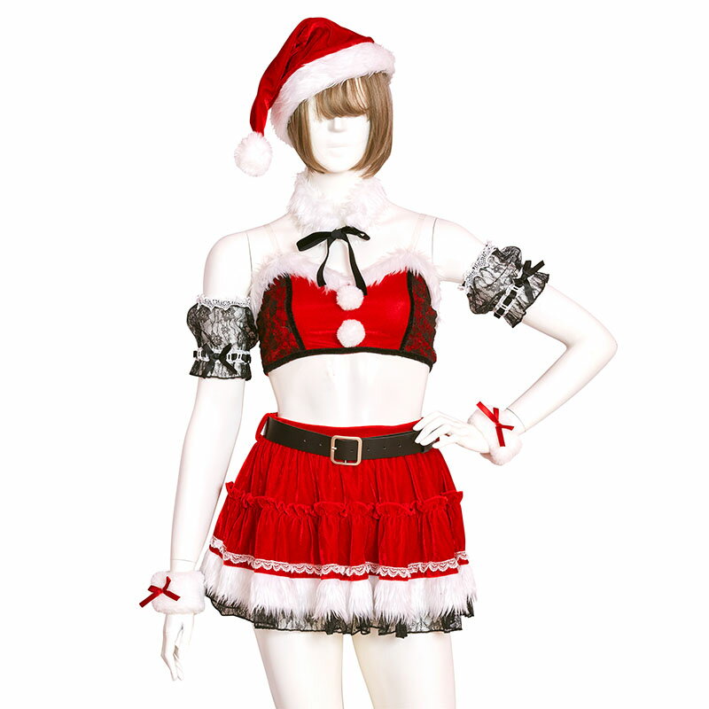 【公式】クリスマス コスプレ サンタ SugarWhip レースビスチェサンタ【ロイヤルレッド/ロイヤルブルー】 女性用 かわいい 可愛い コスチューム 衣装 仮装 コーデ ハロウィン ハロウィーン パーティー シュガーウィップ コスランジェリー セクシー 3