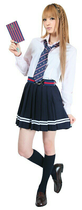 【公式】【コスプレ 制服】TE-12SS 制服用ベルト【ネイビー/赤】☆制服 コスチューム 学生服 女子高生 高校生 学校 通学 コスプレ 衣装 忘年会 特別