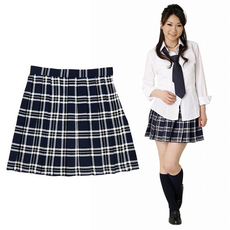 【公式】【高校 制服 通学】TE-10SS プリーツスカート【紺×白】【M/Lサイズ】☆ 制服 コスチューム 学生服 女子高生 高校生 学校 通学 コスプレ 衣...