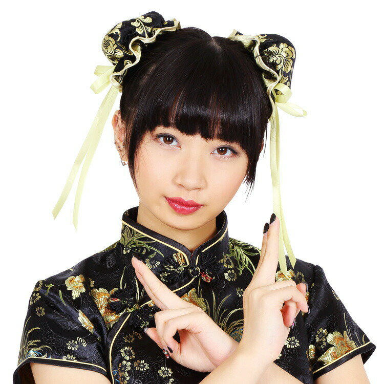 【公式】【コスプレ 小物】 お団子カバー 【ブラック/ホワイト/レッド】 衣装 忘年会 小物 女子 