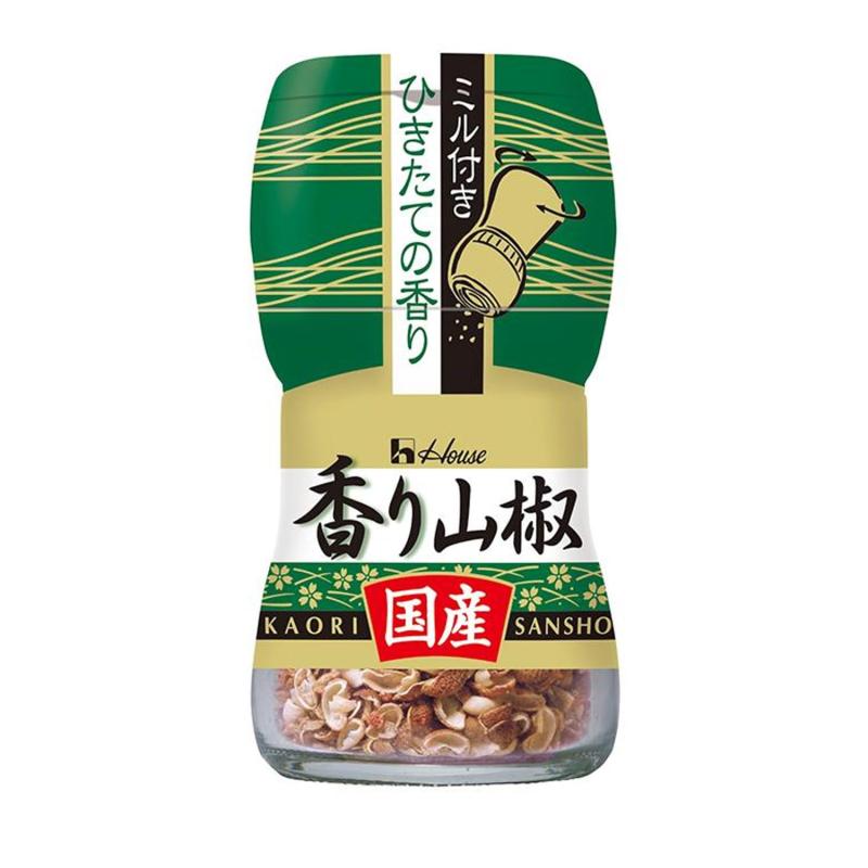 ハウス 香り山椒国産 8g[国産原料のみを使用 ひきたての味が楽しめるミル付きスパイス]のサムネイル