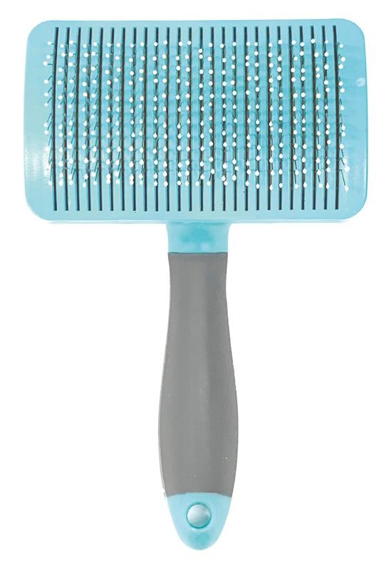 ペティオ (Petio) Self Trimmer セルフトリマー プッシュ掃除式 肌に優しいスリッカーブラシ ワイド
