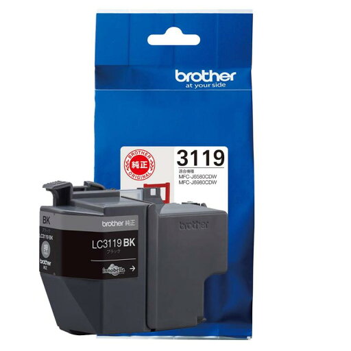 【brother純正】インクカートリッジブラック(大容量) LC3119BK 対応型番:MFC-J6983CDW、MFC-J6583CDW、MFC-J5630CDW 他 【brother純正】インクカートリッジブラック(大容量) LC3119BK 対応型番:MFC-J6983CDW、MFC-J6583CDW、MFC-J5630CDW 他