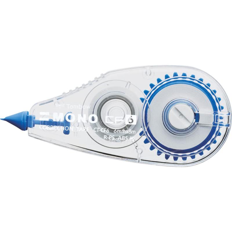 トンボ鉛筆 修正テープ 6mm MONO モノCF 使い切りタイプ 8m 1個 CT-CF6【タイプ】使い切りタイプ【テープ幅】6mm 【長さ】8m【特長1】機能的なデザインとちょうどいいサイズ感がうれしい、コストパフォーマンスにも優れた使いきりタイプの高機能修正テープ【特長2】紙への定着性と隠ぺい性に優れ、コピー・再筆記もキレイに仕上げることが可能【特長3】万一、テープがたるんだ場合、巻き戻しボタンで簡単に戻すことができる