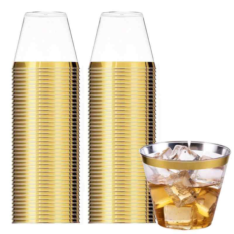 50個 プラスチックカップ プラカップ 270ML 西洋料理 カップ アイスクリームカップ 9oz 透明プラスチックカップ 使い捨てハードカップ プラスチックワインカップ カクテルカップ パーティー clearstore2024-10421677 clearstore パッケージ画像
