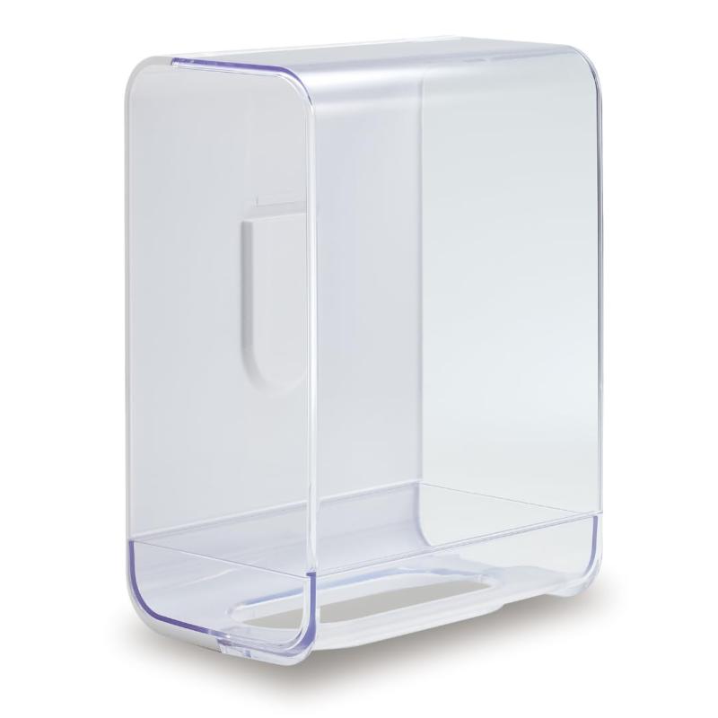 イセトウ(Isetou) タオルケース タオルホルダー クリア 幅21.2×奥行13.0×高さ28.8cm 日本製 マグネット ストッパー フック 壁掛け 収納 タオル キッチンペーパー スライドトレー キッチン 洗面所