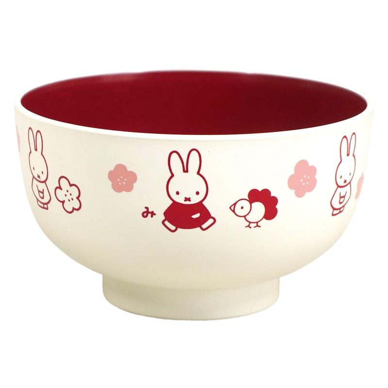 ディック・ブルーナ 「 ミッフィー Miffy 」 塗 汁椀 お椀 約径12×7cm 食器 グッズ 雑貨 ほのか(花) 日本製 418518