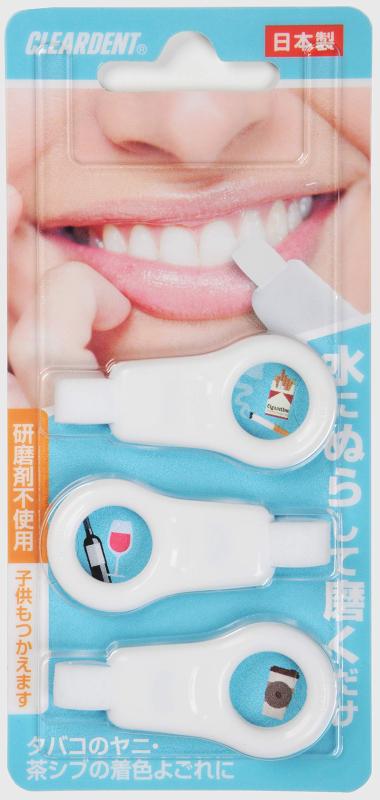 Cleardent 広栄社 クリアデント歯のピーリングスポンジ(ブルー・ピンク指定不可) 3個 (x 1)