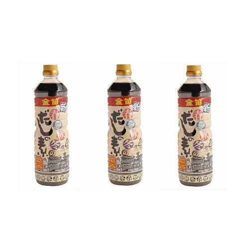 ネットショップむつみ屋 笛木醤油 金笛 新・春夏秋冬のだしの素 1リットル ×3本セット