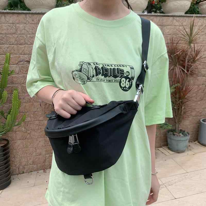 バッグ レディース 鞄 ウエストバッグ ナイロン 牛革 レザー ストリート 普段使い スマホ ショルダー ..