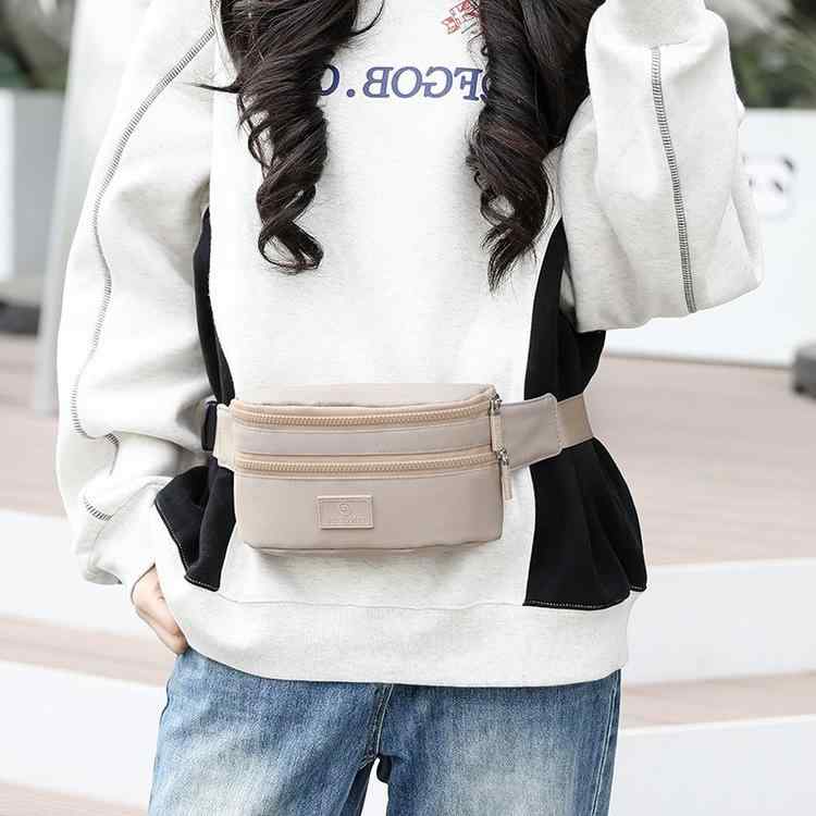 ウエストバッグ レディース 女性用 アウトドア レジャー 撥水 オックスフォード 多層 スマホ 収納 ブラ..