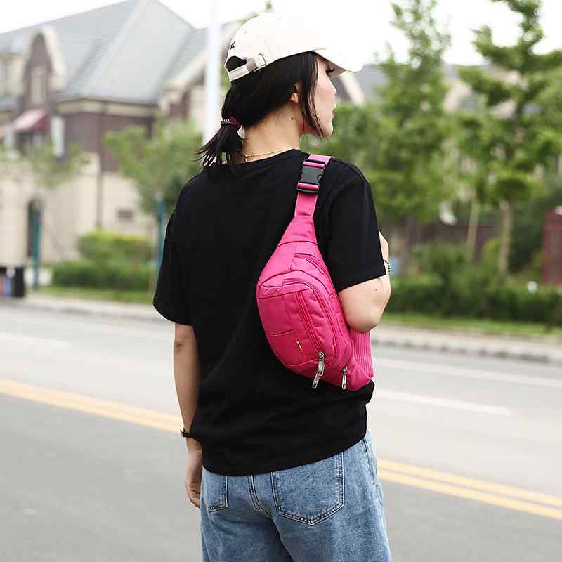 ボディバッグ レディース ストリート カジュアル ナイロン オックスフォード 帆布 スマホ 携帯 収納 ランニング スポーツ 運動 無地 ブルー ピンク パープル レッド ネイビー グリーン ブラック グレー カーキ