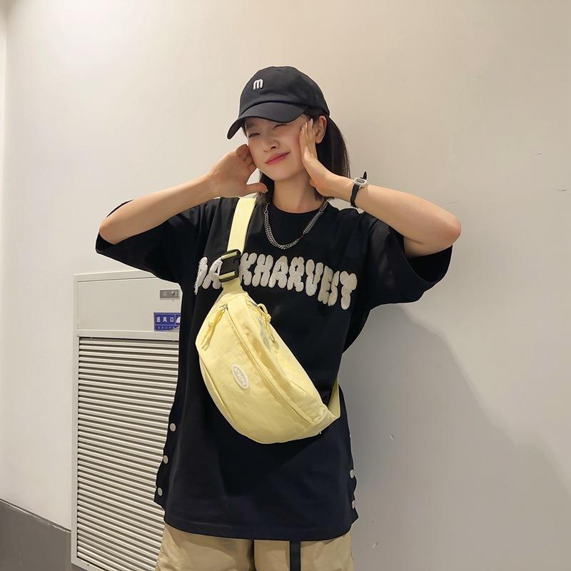 ボディバッグ レディース 旅行用 ウエストバッグ キャンバス ショルダーバッグ カジュアル 鞄 サイクリング 斜めがけ ブラック ホワイト ピンク系 レッド グリーン イエロー オックスフォード布 32cm×12cm×18cm