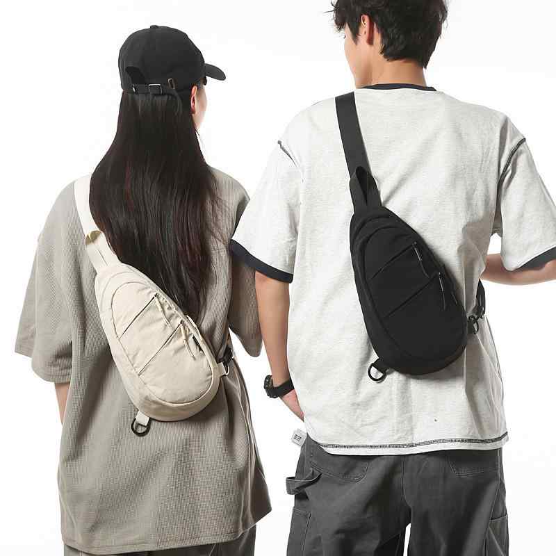 ボディバッグ 男性用 女性用 スポーツ ウエストバッグ 普段使い ナイロン 斜めがけ 鞄 かばん 豪華感 ブラック アイボリー グリーン パープル