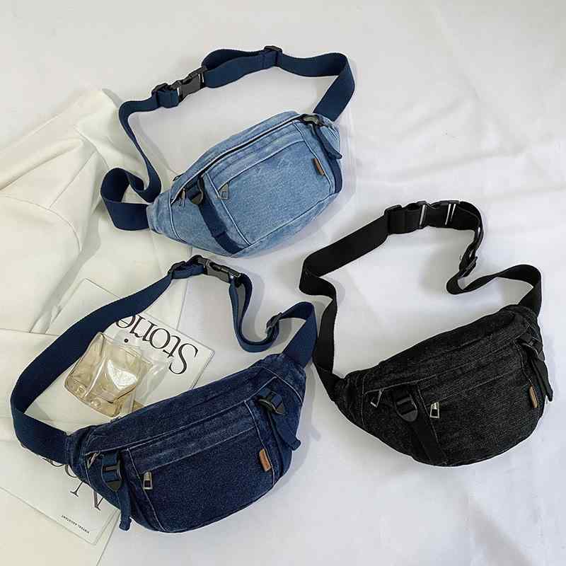 バッグ レディース デニム 大容量 ショルダーバッグ カジュアル スタイル ブラック ブルー 系 鞄