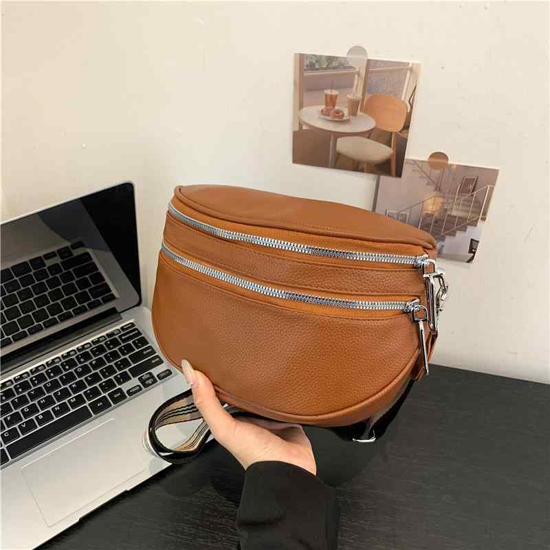 ボディバッグ レディース ショルダーバッグ ウエストポーチ 斜めがけ 鞄 PUレザー ストリート ブラウン ホワイト レッド ブラック