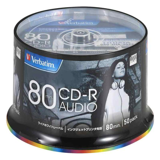 バーベイタムジャパン(Verbatim Japan) 音楽用 CD-R 80分 50枚 ホワイトプリンタブル 48倍速 MUR80FP50SV2 バーベイタムジャパン(Verbatim Japan) 音楽用 CD-R 80分 50枚 ホワイトプリンタブル 48倍速 MUR80FP50SV2