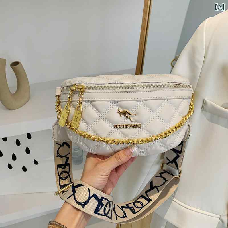 ウエストバッグ レディース 斜めがけ 鞄 カバン ショルダーバッグ キルティング 韓国 ストリート PUレザー スマホポーチ 白 黒