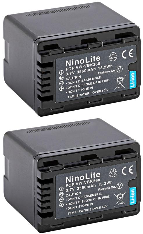 NinoLite VW-VBK360 互換 バッテリー 2個