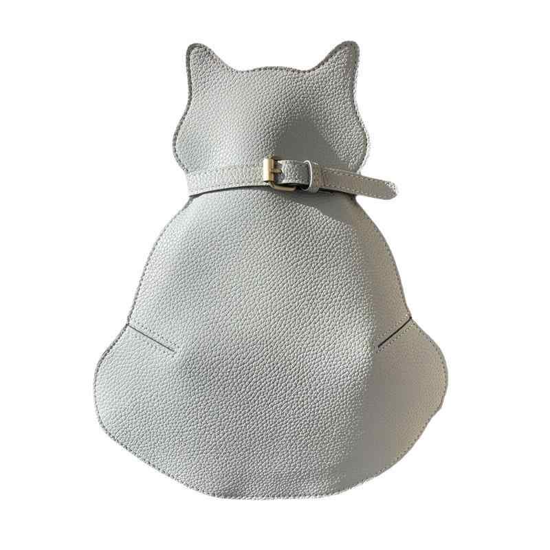 バッグ レディース かわいい 猫 鞄 レトロ ボディーバッグ ウエストバッグ お出かけ 旅行 ショルダーバッグ スマホポーチ ブラック ブラウン コーヒー グレー PU ステッチ 切り替え