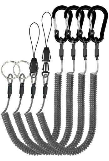 Lix&Rix 落下防止ストラップ キーチェーン カールコード ワイヤー内蔵 ワンタッチ式 リング式 4本セット Lix&Rix 落下防止ストラップ キーチェーン カールコード ワイヤー内蔵 ワンタッチ式 リング式 4本セット