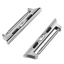Apple Watch Series 8/7/6/5/4/3/2/1/SEアダプター 38mm 40mm 41mm, apple watchバンドアダプター iWatch ステンレス製連結器 アップルウォッチ8ストラップ交換金具ラグ 一体型(シルバー(2)