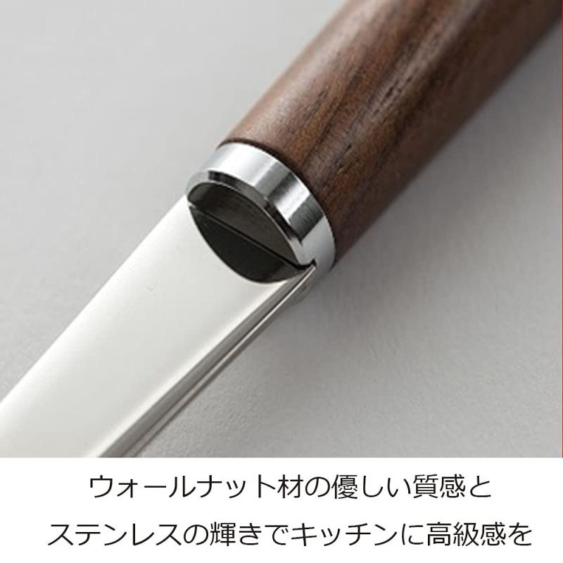 サンクラフト 泡立て器 日本製 ステンレス ウッディタイム 天然木柄 ウォールナット WT-08 ブラウン