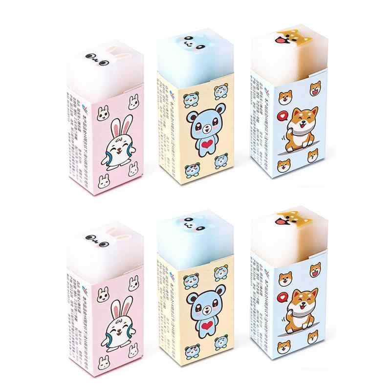 CHENLONB 消しゴム 6個セット かわいい スティック消しゴム 人気 文房具 使いやすい 持ち運びに 小学生 中学生 筆記用具 学習用