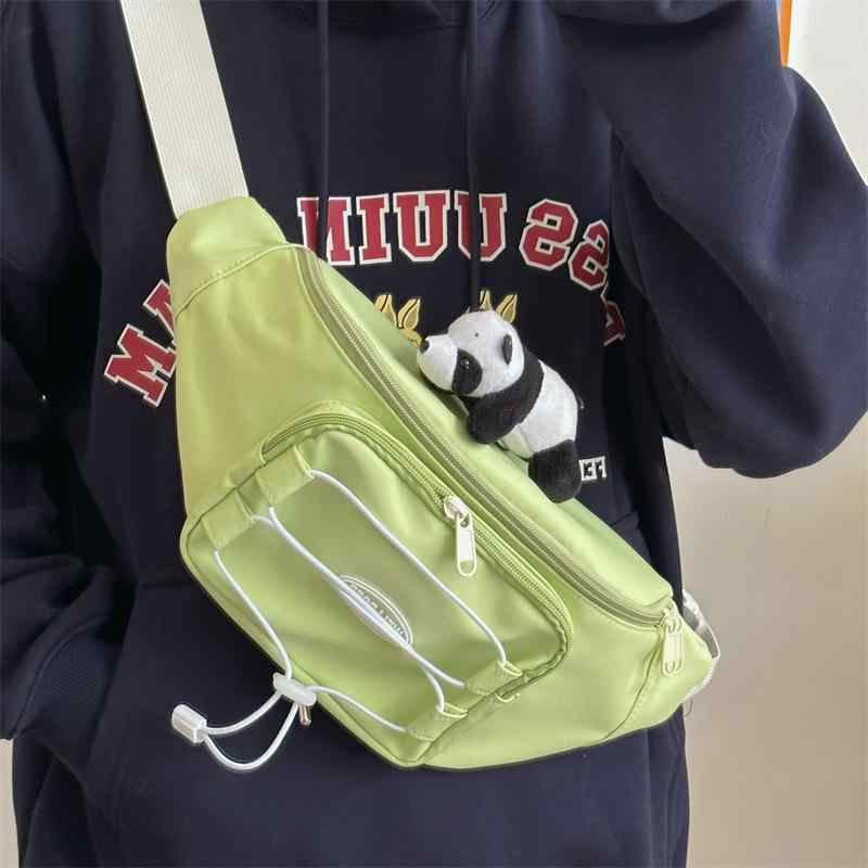 バッグ メンズ 男性用 スポーツ ウエストバッグ カジュアル ストリート 複合布 ショルダー 斜めがけ 鞄 黄色 黒 白 赤 緑