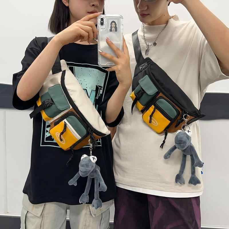 ボディバッグ レディース メンズ ストリート カジュアル 学生 ショルダーバッグ ウエストバッグ ナイロ..