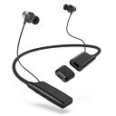 【2023初売最先端首掛け式ワイヤレスマイク+bluetoothネックバンドイヤホン2 in1】 iphone/ipad用ネックバンドマイク スマホ外付けマイク プラグ&プレイ APP不要 Bluetooth不要 自動ノイズリ